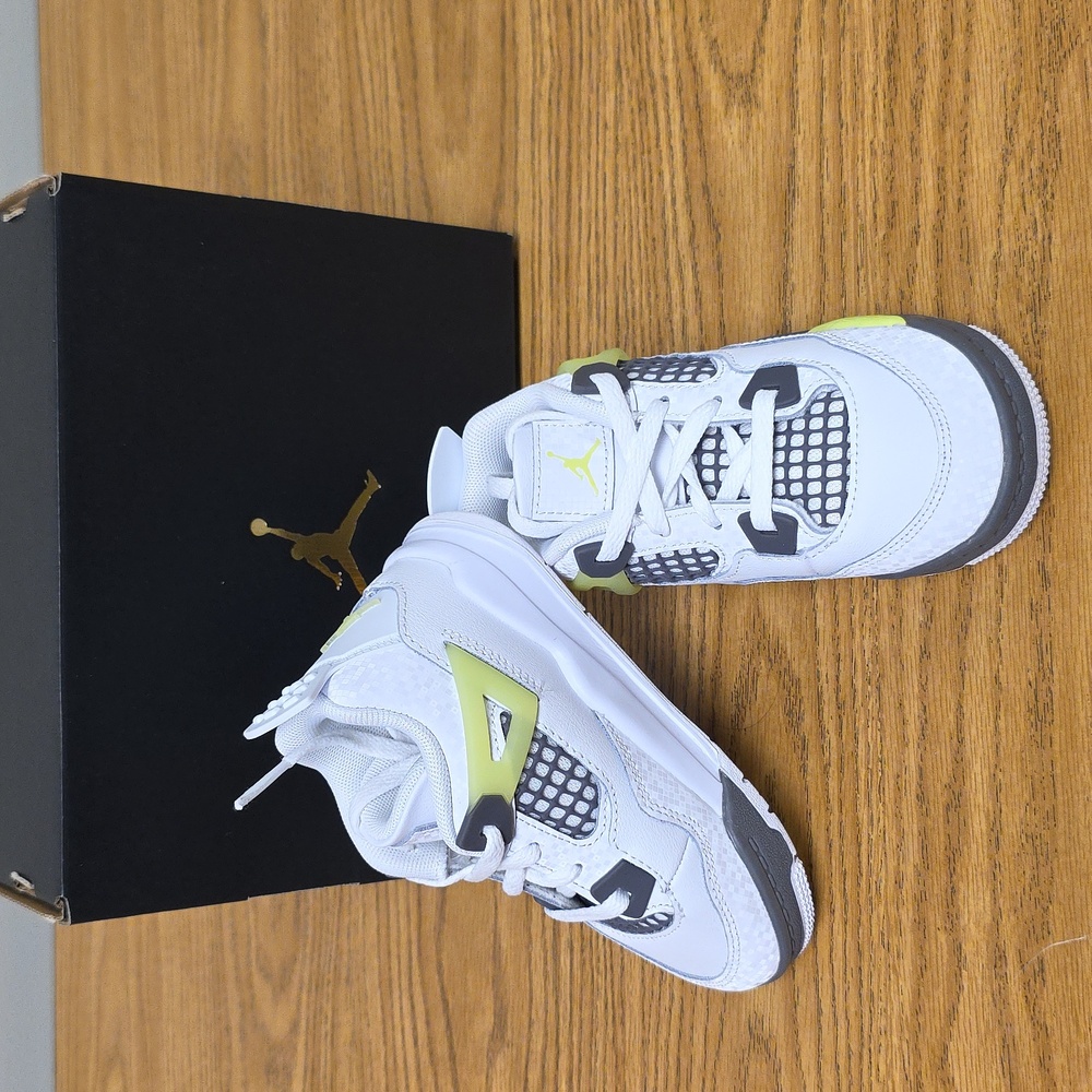 Jordan 4 Retro (TD) 'Light Lemon Twist' Toddler Size 9c HJ5989 100 New